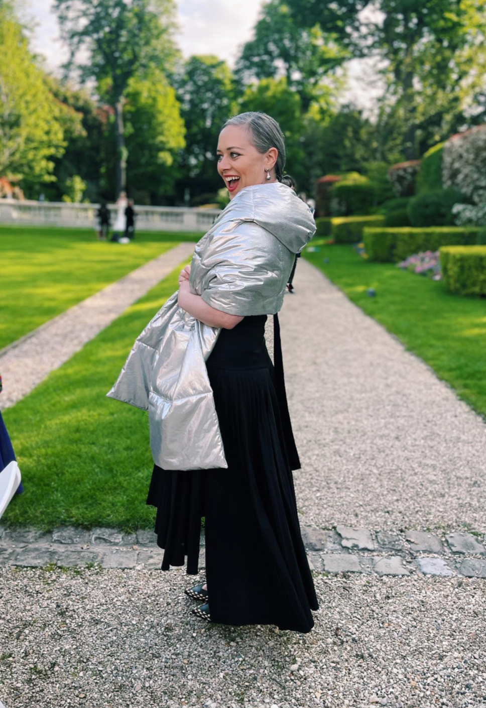 Quilted Silver Metallic